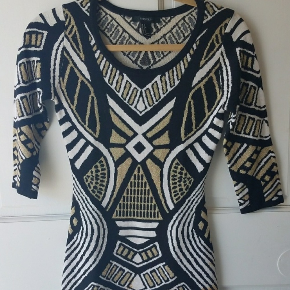 🌞Forever 21🌞Geometrical Sweater Dress